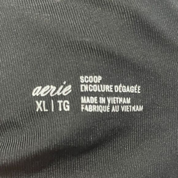 Aerie Swim Top Ruffle Bralette XL women’s Black Color - Picture 6 of 7